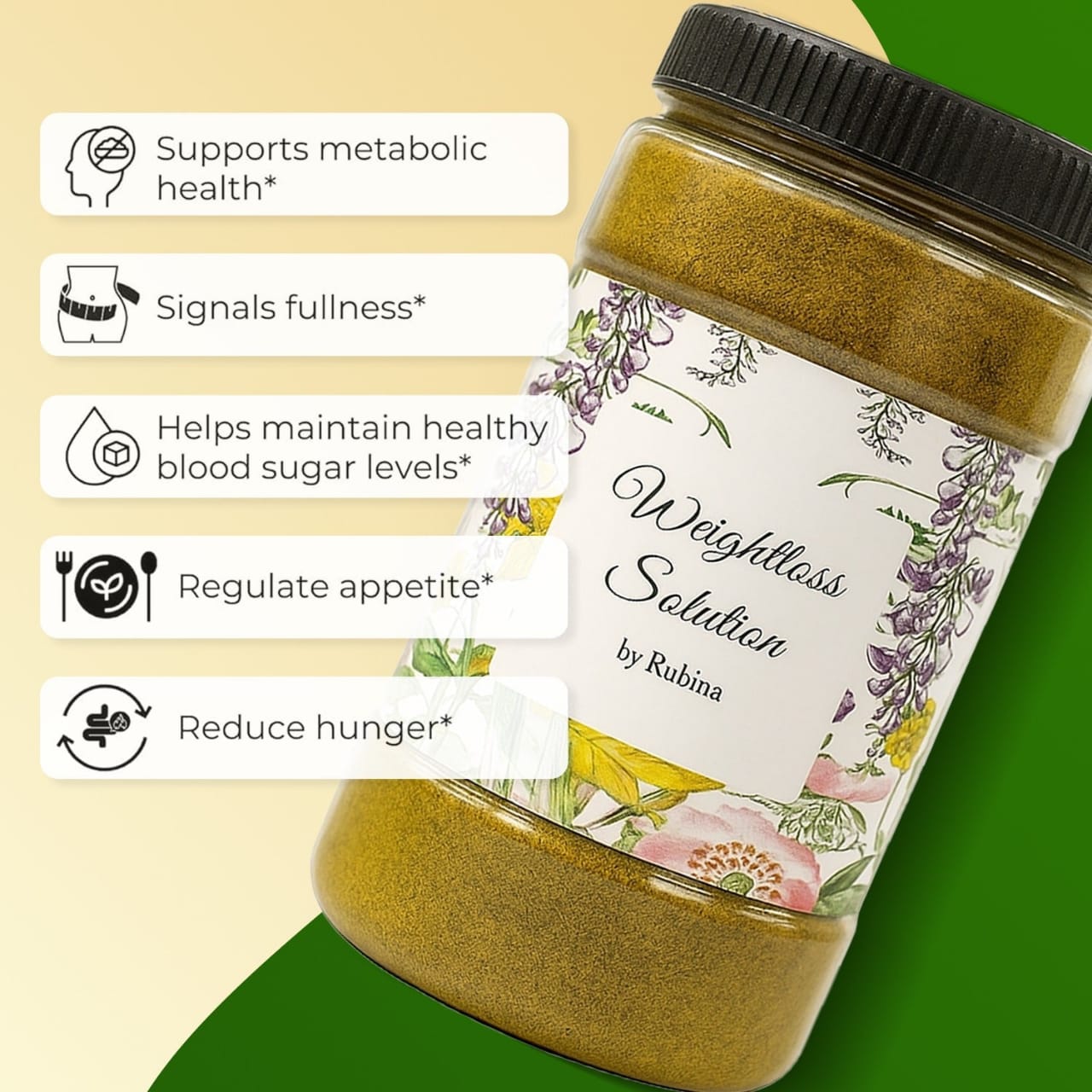 Dr. Rubina Weight Loss Solution | Herbal Slimming, Digestion & Energy Support Formula (150g)