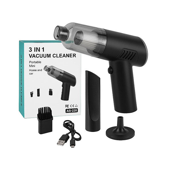3 In 1 Portable Vacuum Cleaner Wireless Hand-held Cleaning For Car Home (As 228)