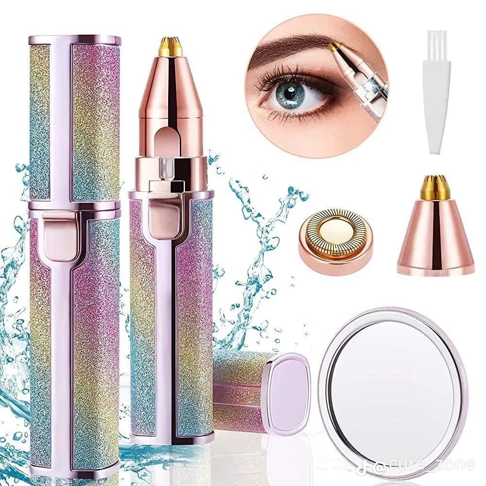 2 In 1 Electric Eyebrow Trimmer And Shaver | Flawless Hair Remover For Women | Painless Facial Hair Removal Device